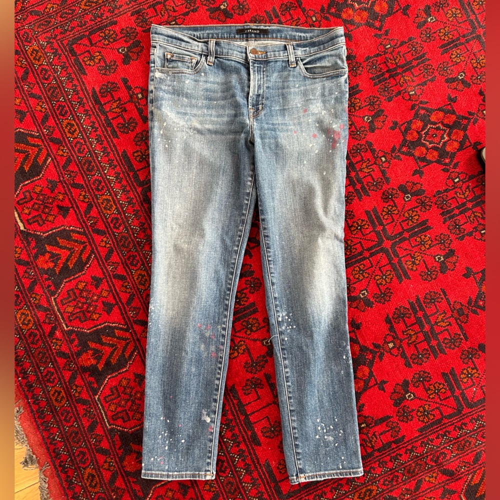 J Brand Women's Distressed Blue Skinny Jeans